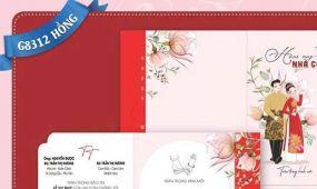 Mẫu thiệp cưới gấp 3 giá rẻ