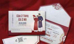 Cập nhật mẫu thiệp cưới gấp 4 giá rẻ