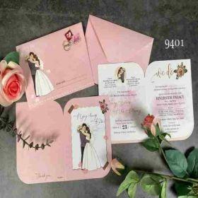 Thiệp cưới cao cấp ép kim Y26-9401