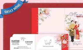 Mẫu thiệp cưới gấp 3 giá rẻ