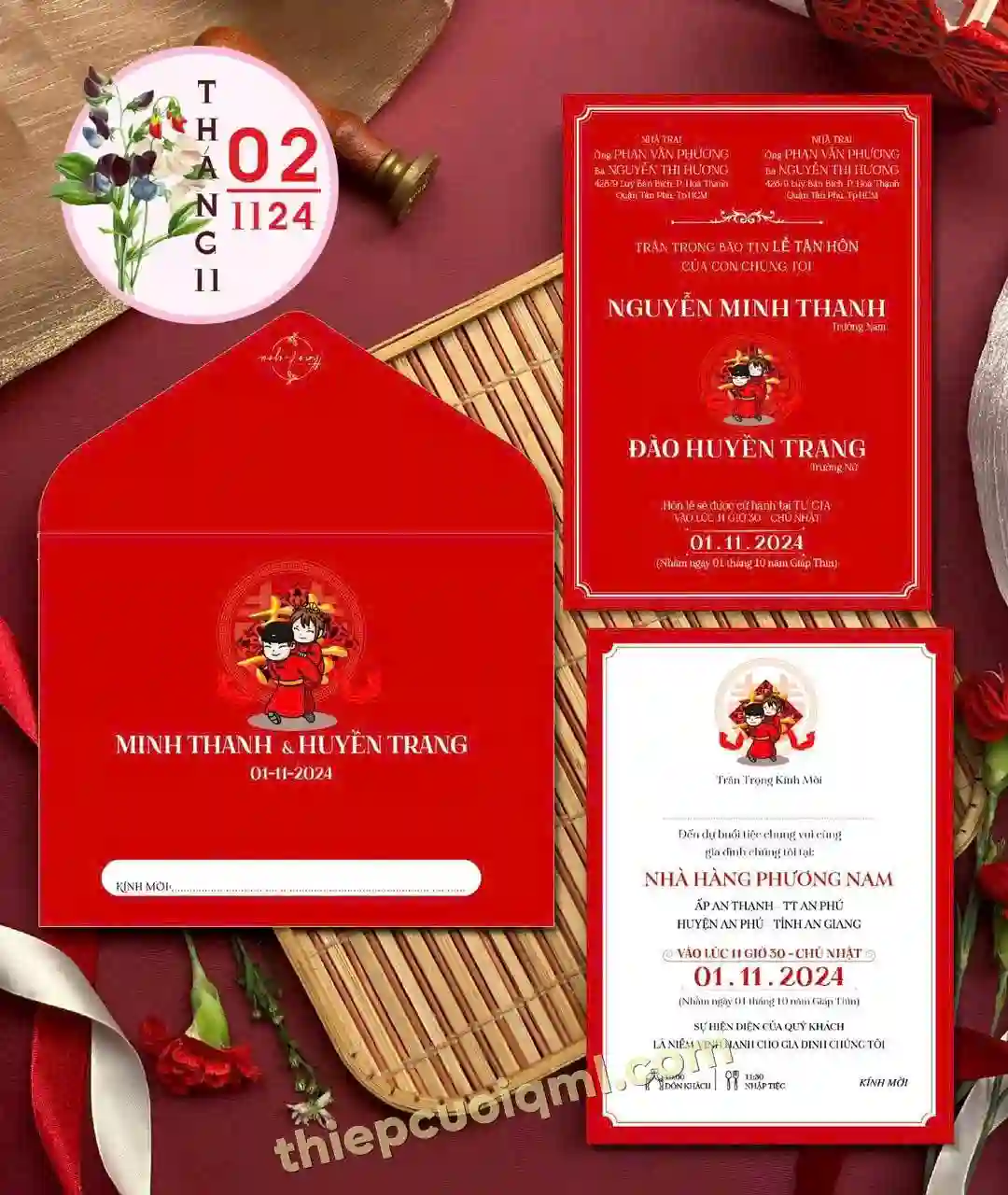 Mẫu thiệp cưới đẹp giá rẻ 021124