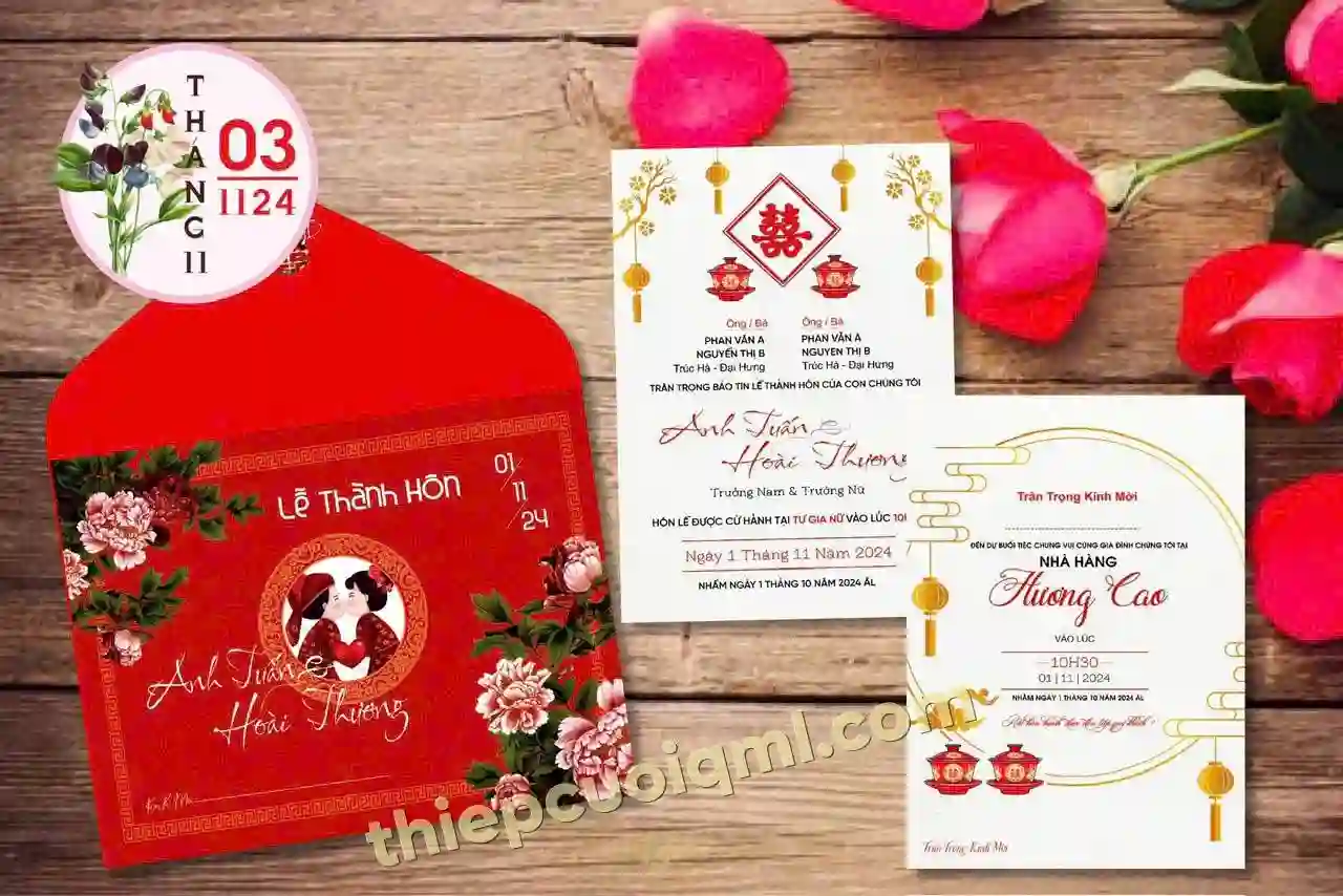 Mẫu thiệp cưới đẹp giá rẻ 031124