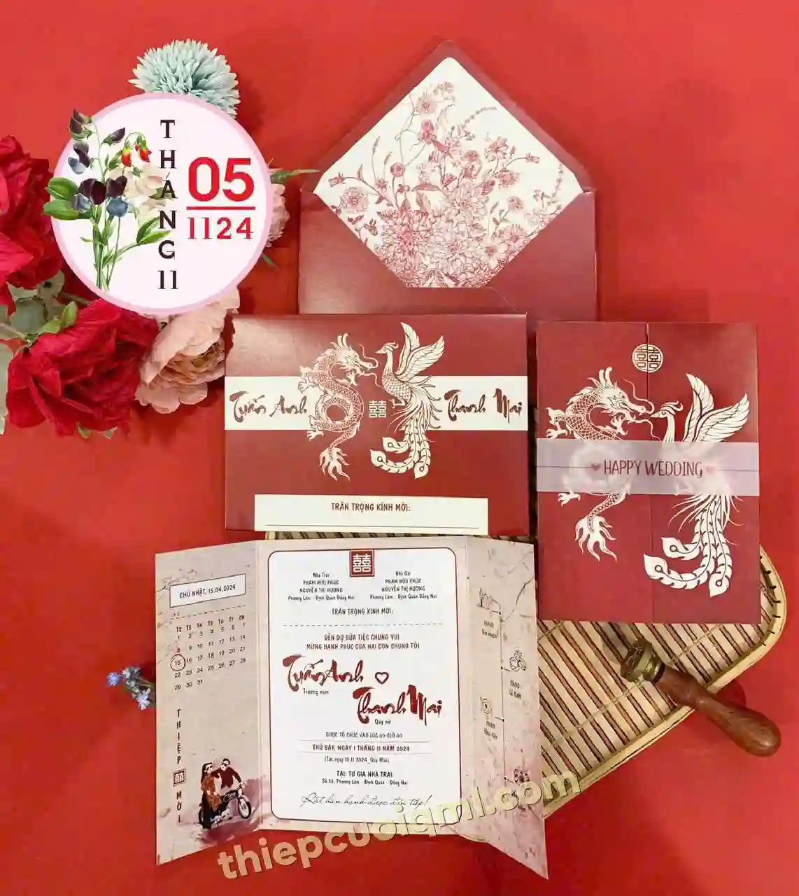 Mẫu thiệp cưới đẹp giá rẻ 051124