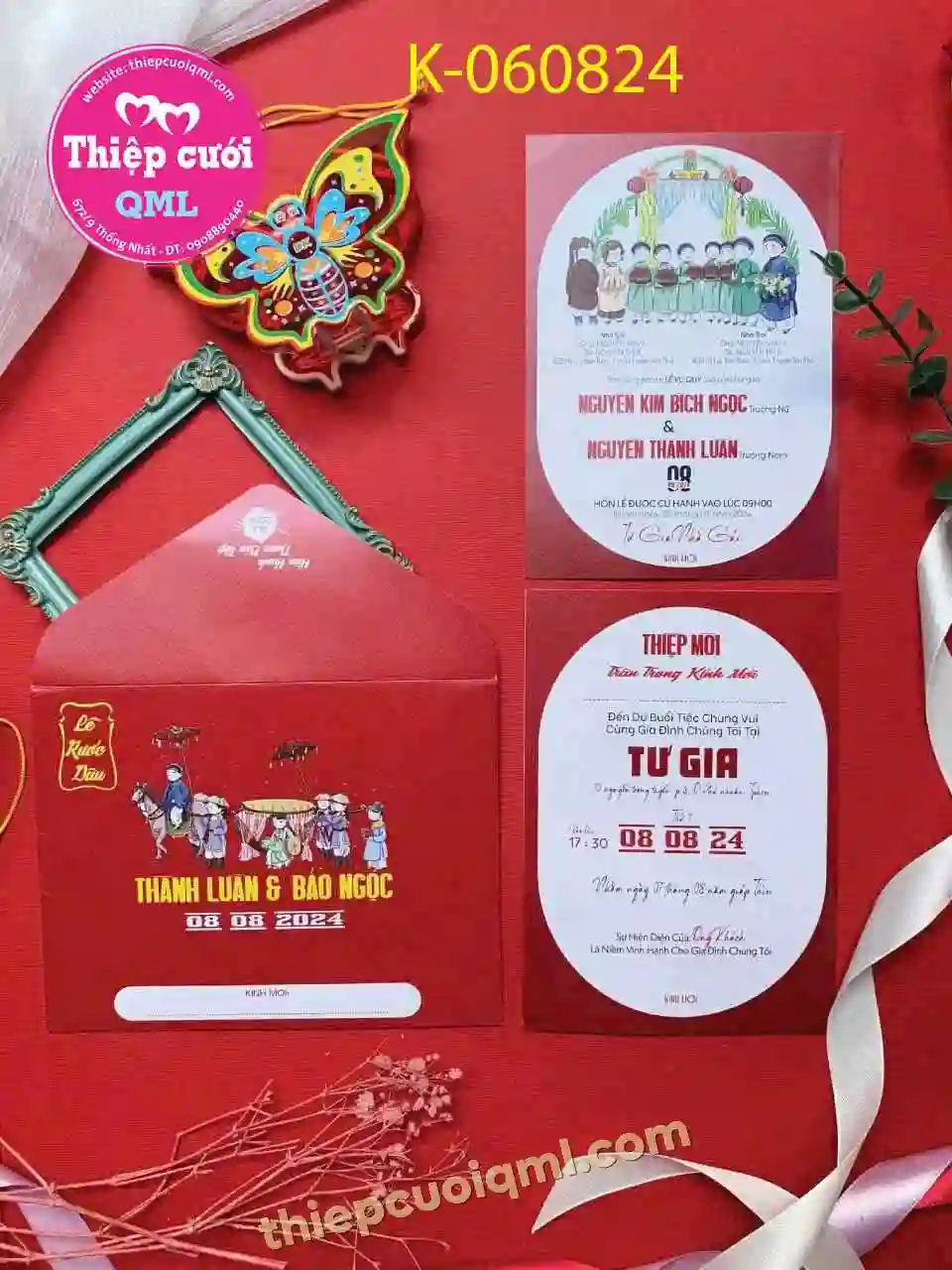 Mẫu thiệp cưới giá rẻ 06824