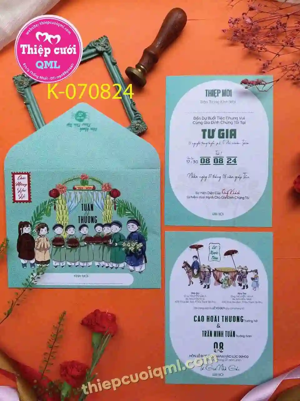 Mẫu thiệp cưới giá rẻ 07824