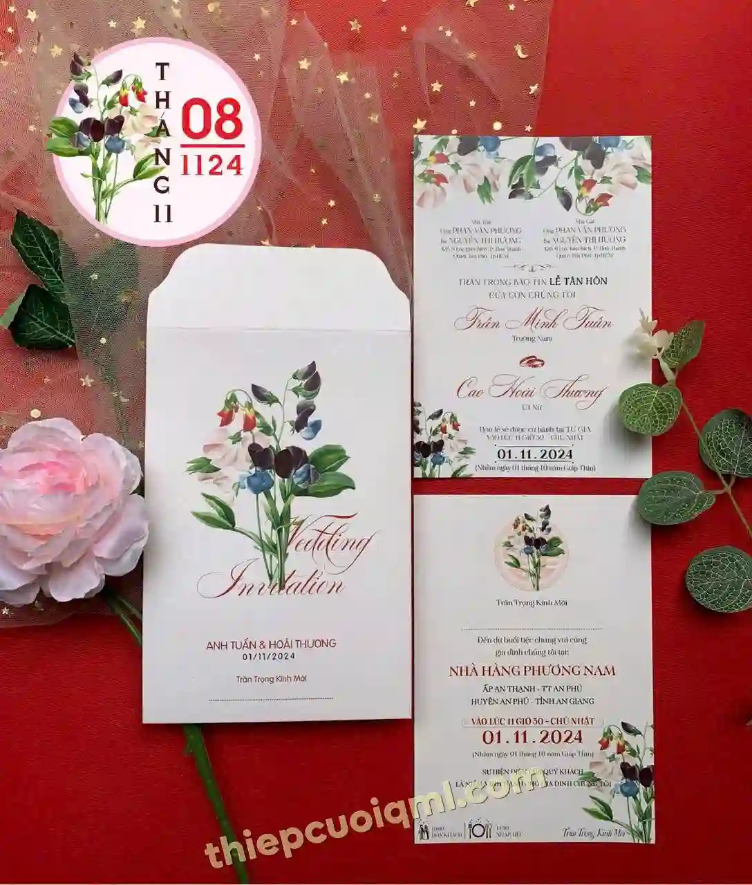 Mẫu thiệp cưới đẹp giá rẻ 081124