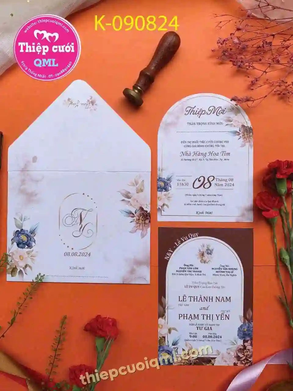 Mẫu thiệp cưới giá rẻ 09824