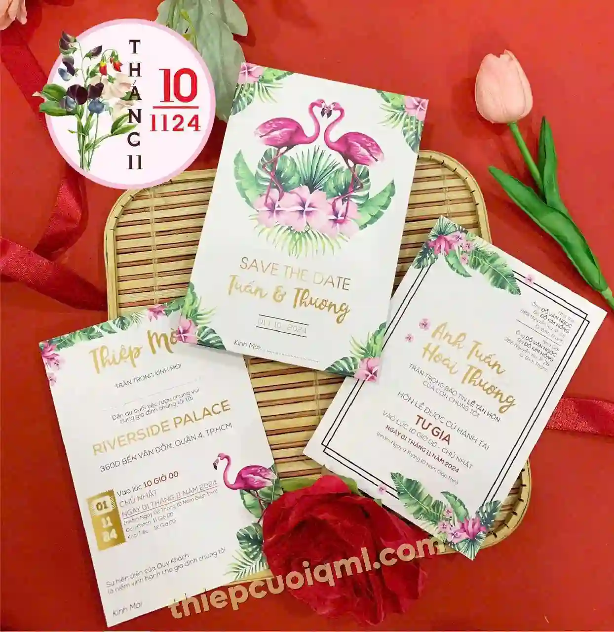 Mẫu thiệp cưới đẹp giá rẻ 101124