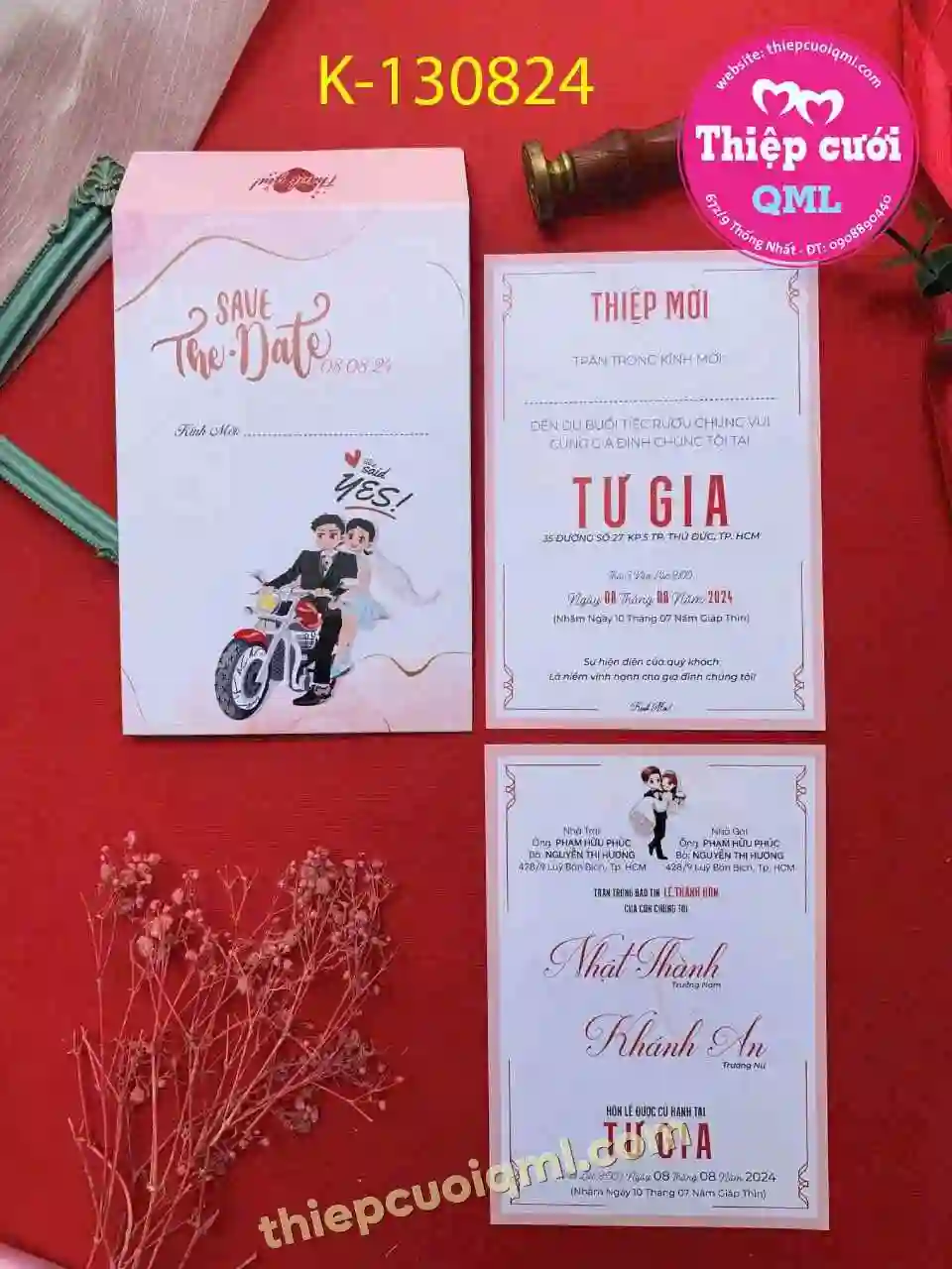 Mẫu thiệp cưới giá rẻ 13824