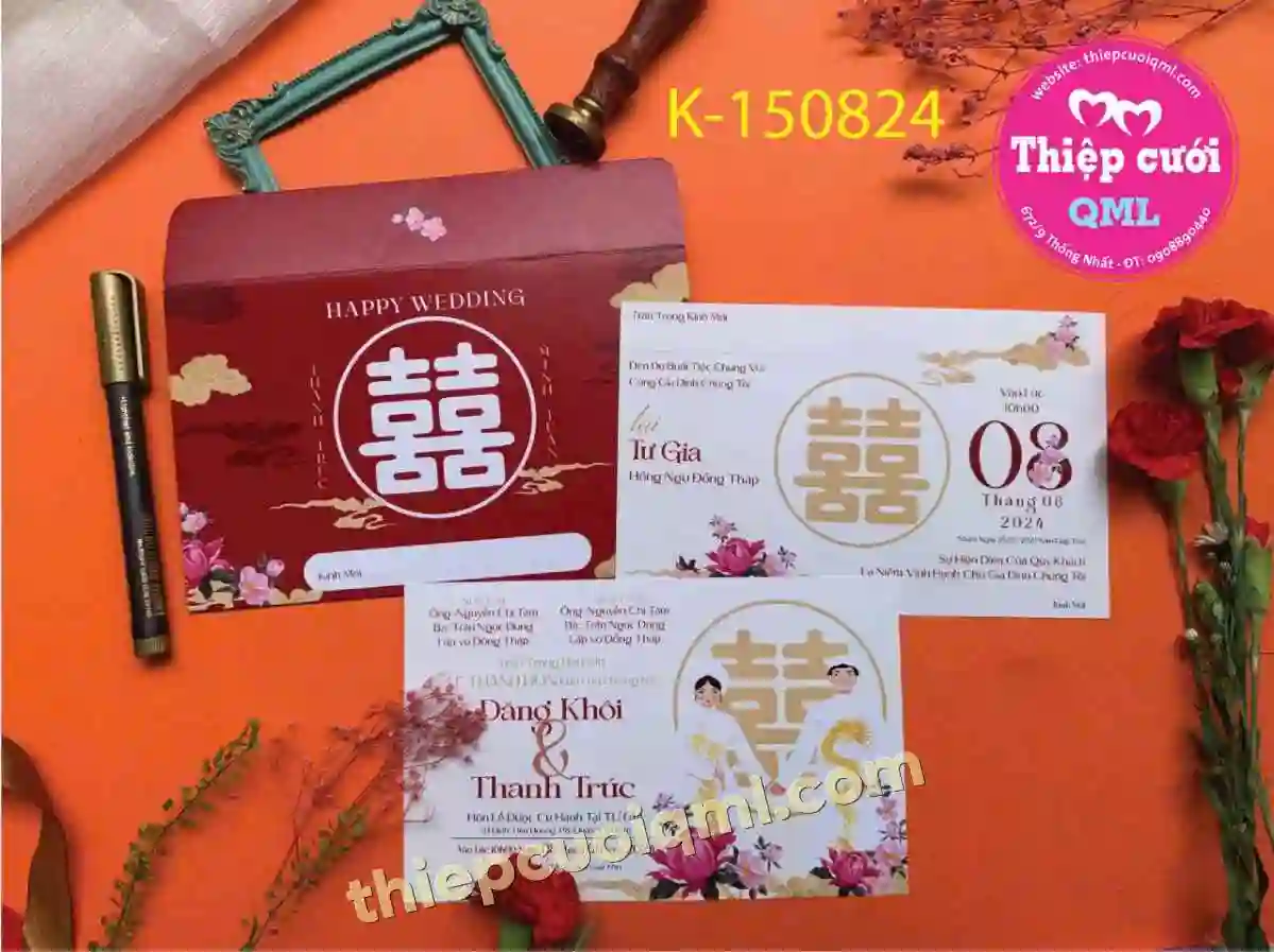 Mẫu thiệp cưới giá rẻ 15824