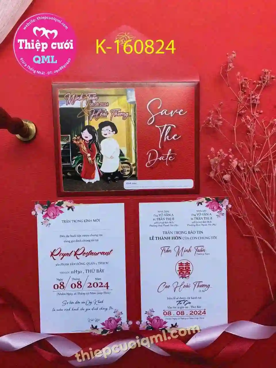 Mẫu thiệp cưới giá rẻ 16824
