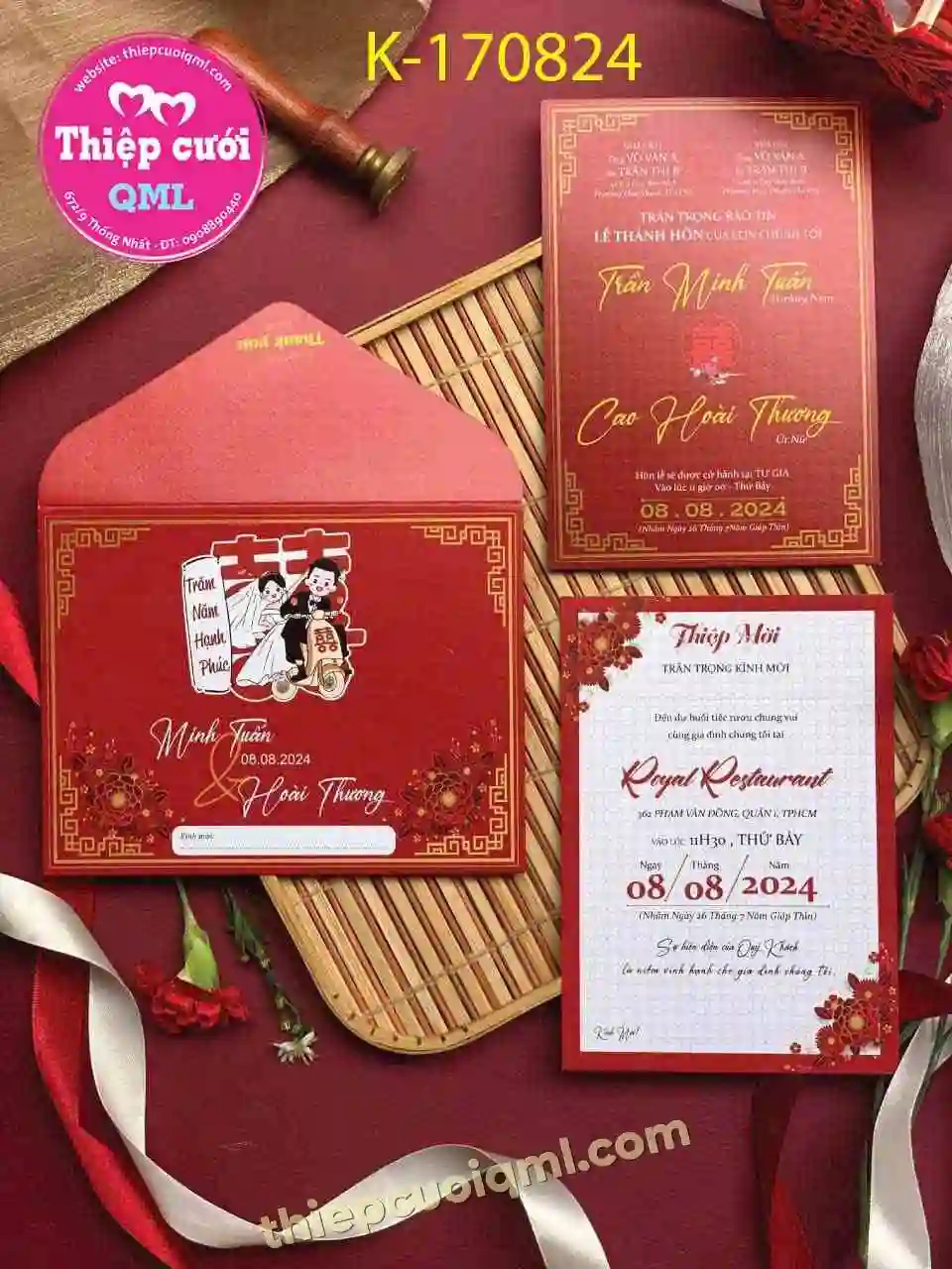 Mẫu thiệp cưới giá rẻ 17824