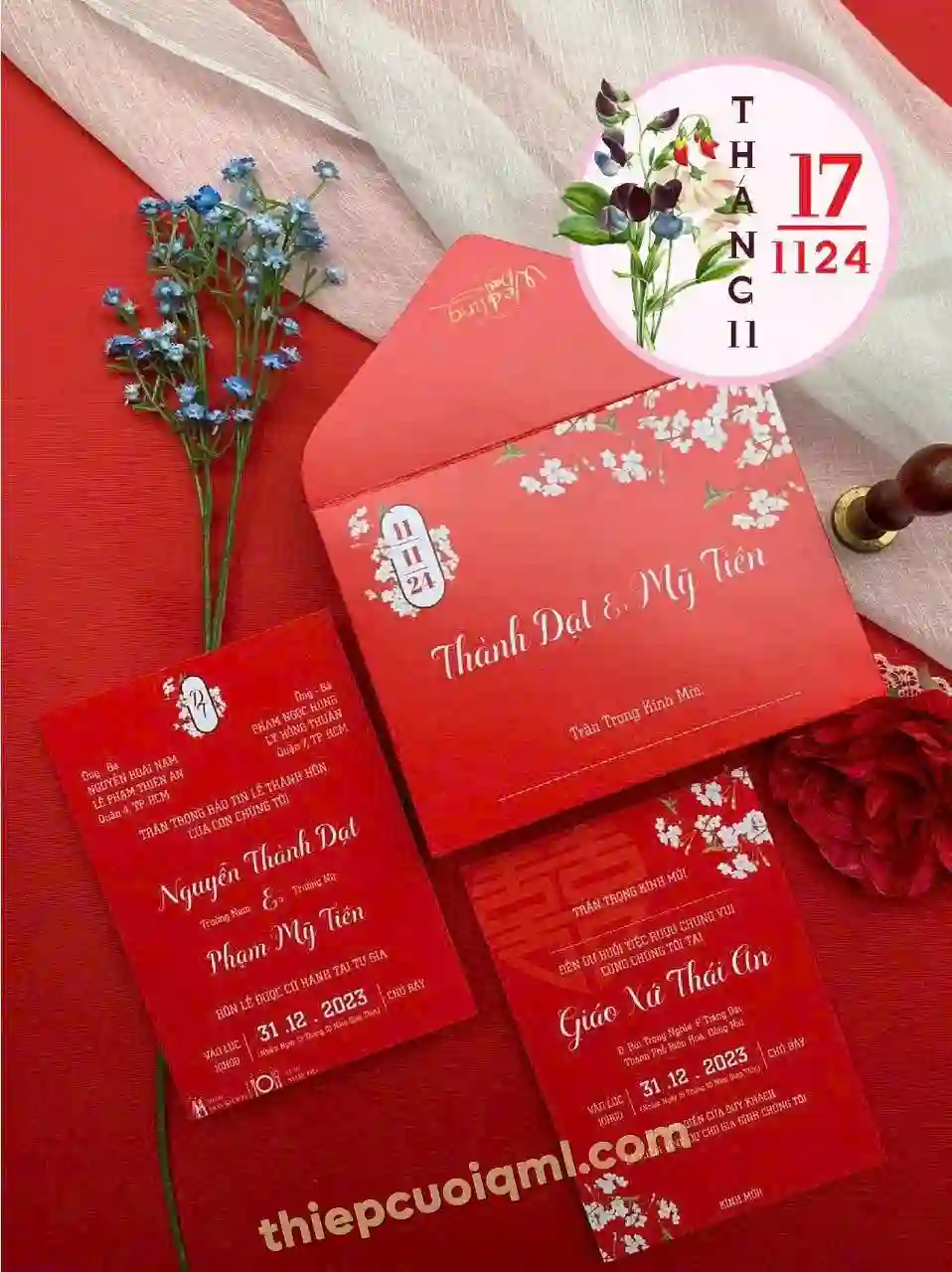 Mẫu thiệp cưới đẹp giá rẻ 171124