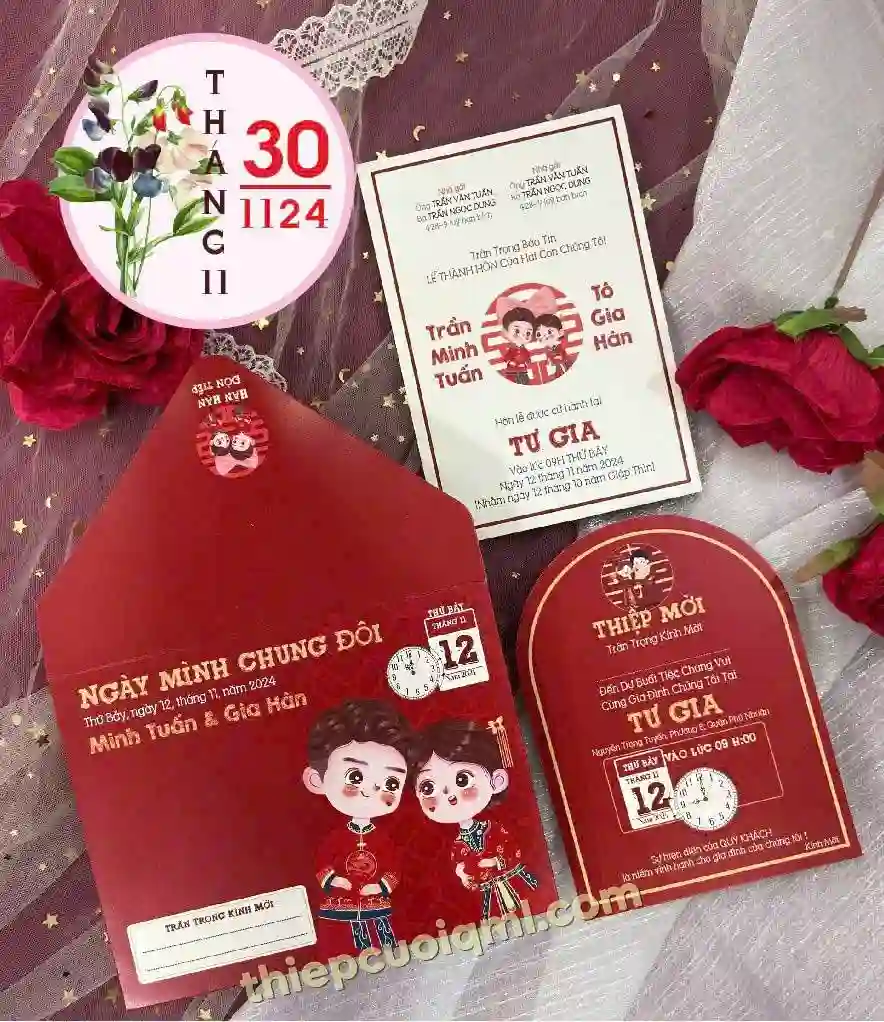 Mẫu thiệp cưới đẹp giá rẻ 301124