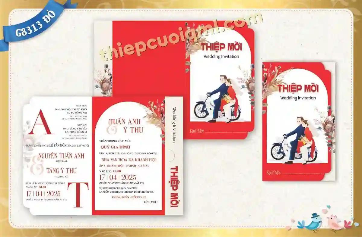 Mẫu thiệp cưới Siêu rẻ HG8318do