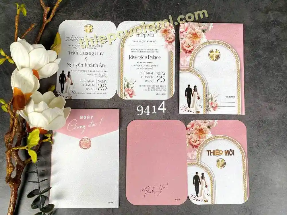 Thiệp cưới truyền thống Y26-9414