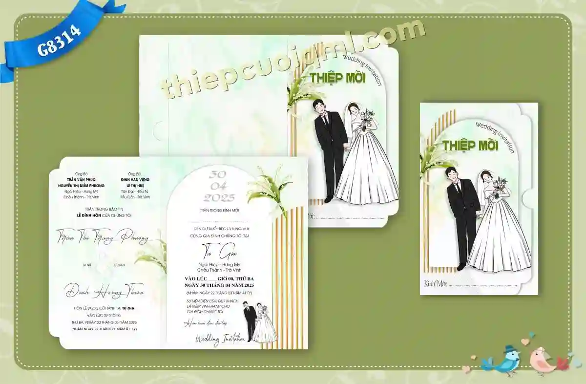 ​​​​​​​Mẫu thiệp cưới Siêu rẻ HG8314