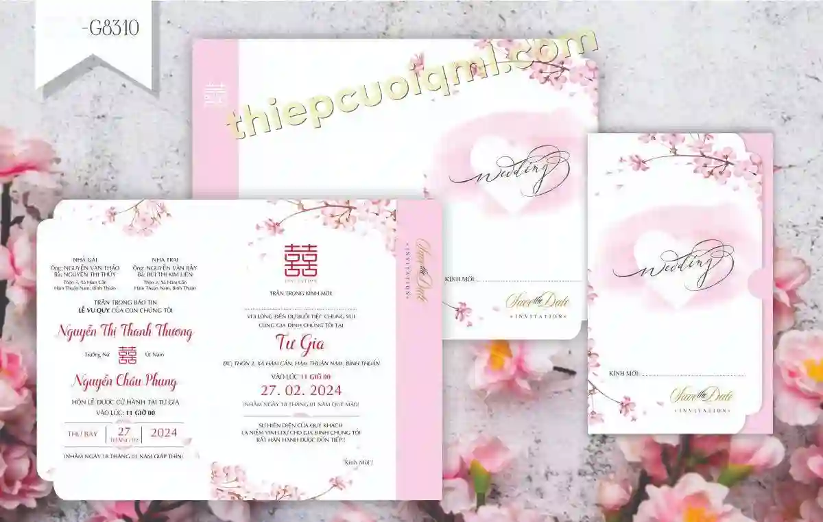 ​​​​​​​Mẫu thiệp cưới Siêu rẻ HG8310