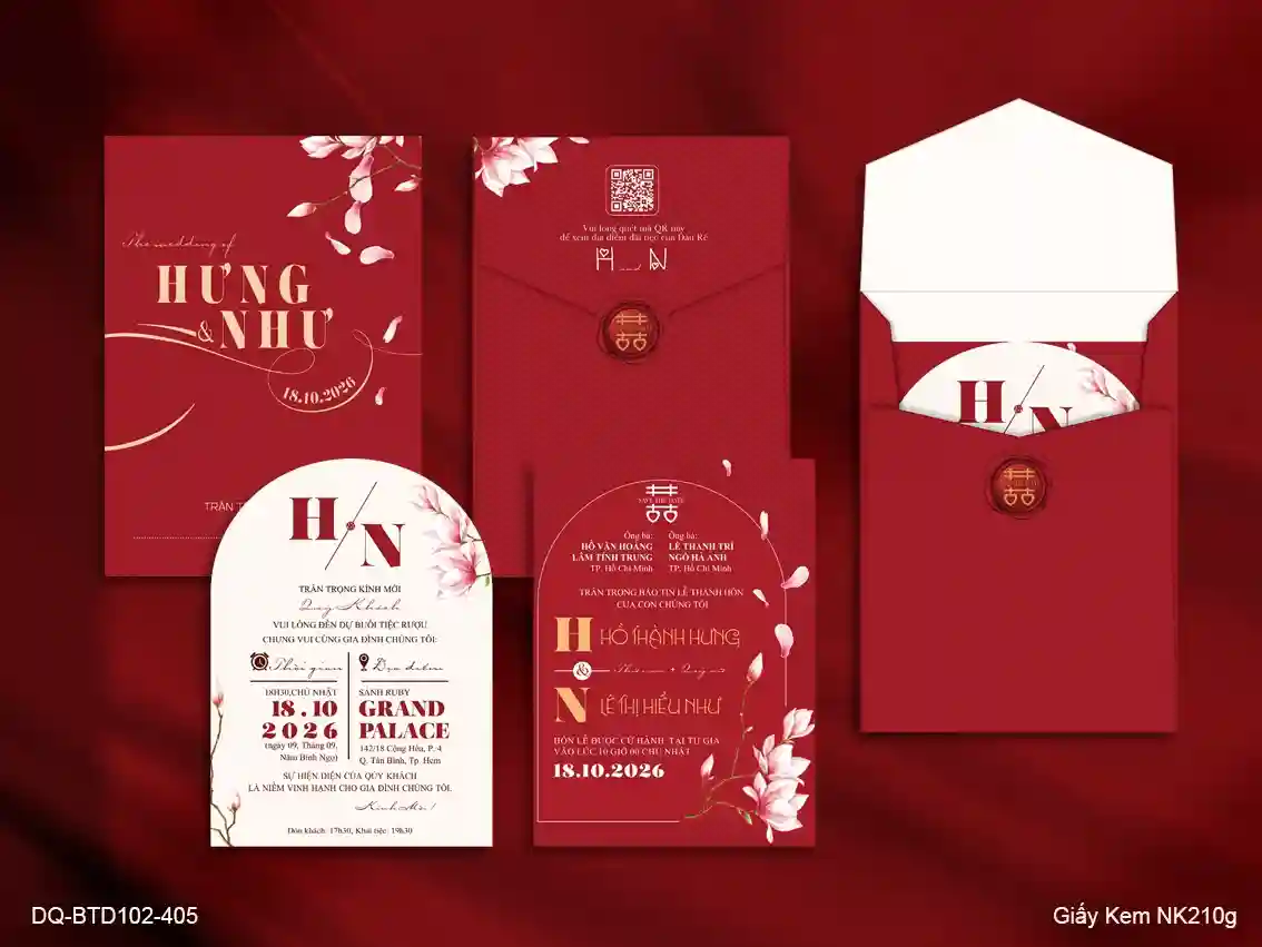 Thiệp cưới đẹp rẻ 405