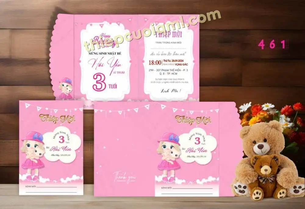 Thiệp thôi nôi giá rẻ sn451