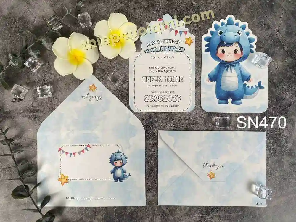 Thiệp thôi nôi giá rẻ sn470