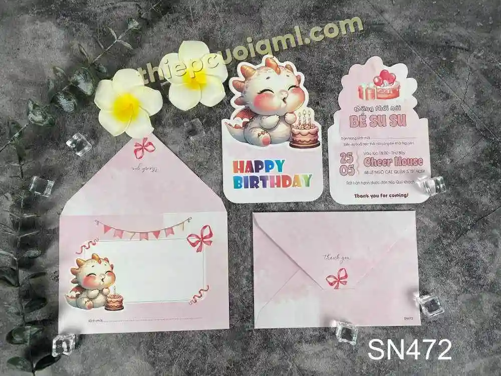 Thiệp thôi nôi giá rẻ sn472