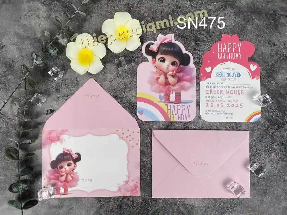 Thiệp thôi nôi giá rẻ sn475