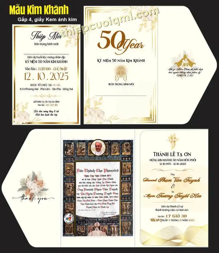 Thiệp Kim Khánh gap 4 anh kim