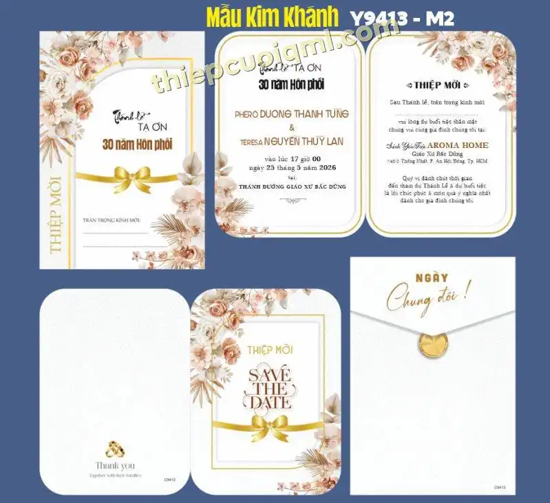 Thiệp Kim Khánh 9413 mau 2