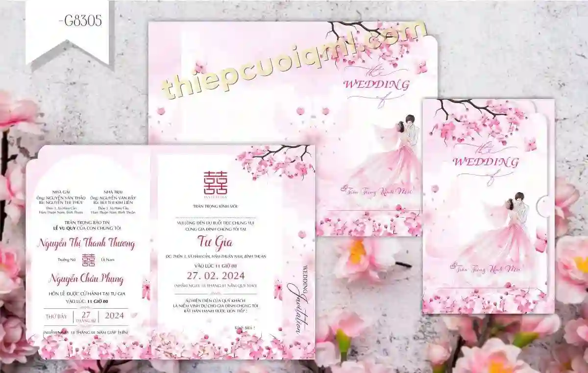 Thiệp cưới siêu rẻ 8305
