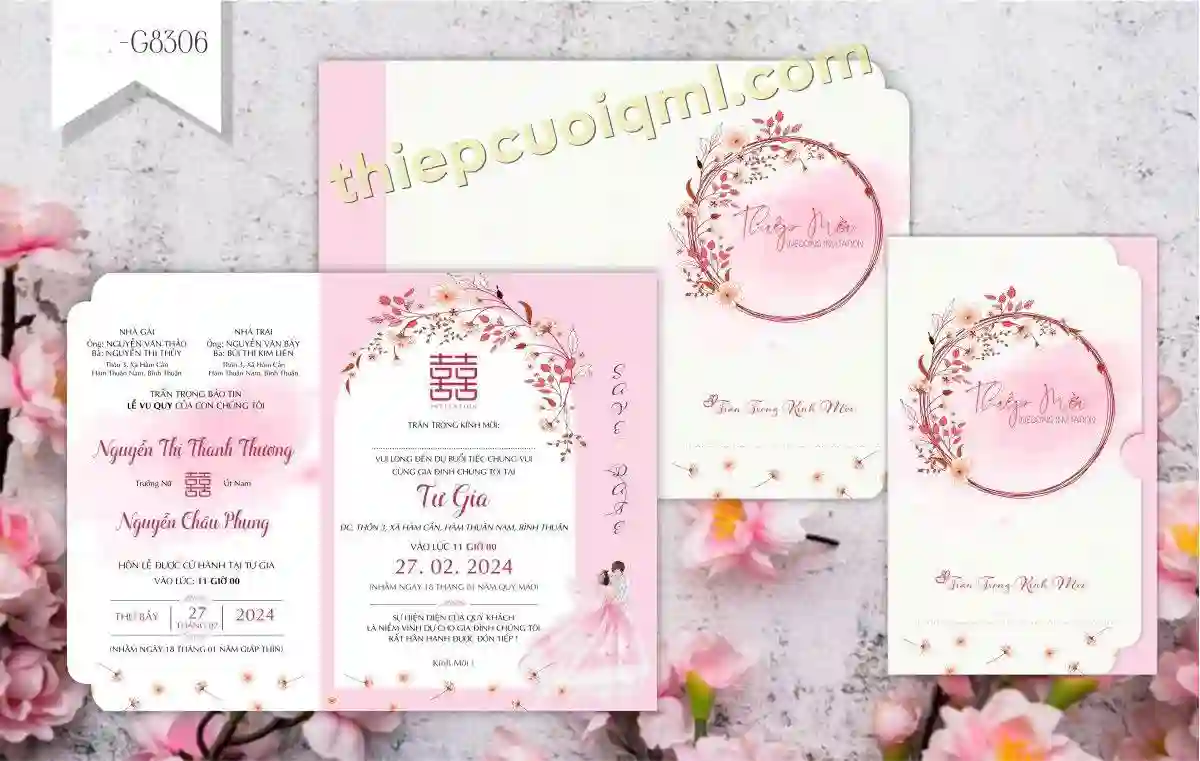 Thiệp cưới siêu rẻ 8306