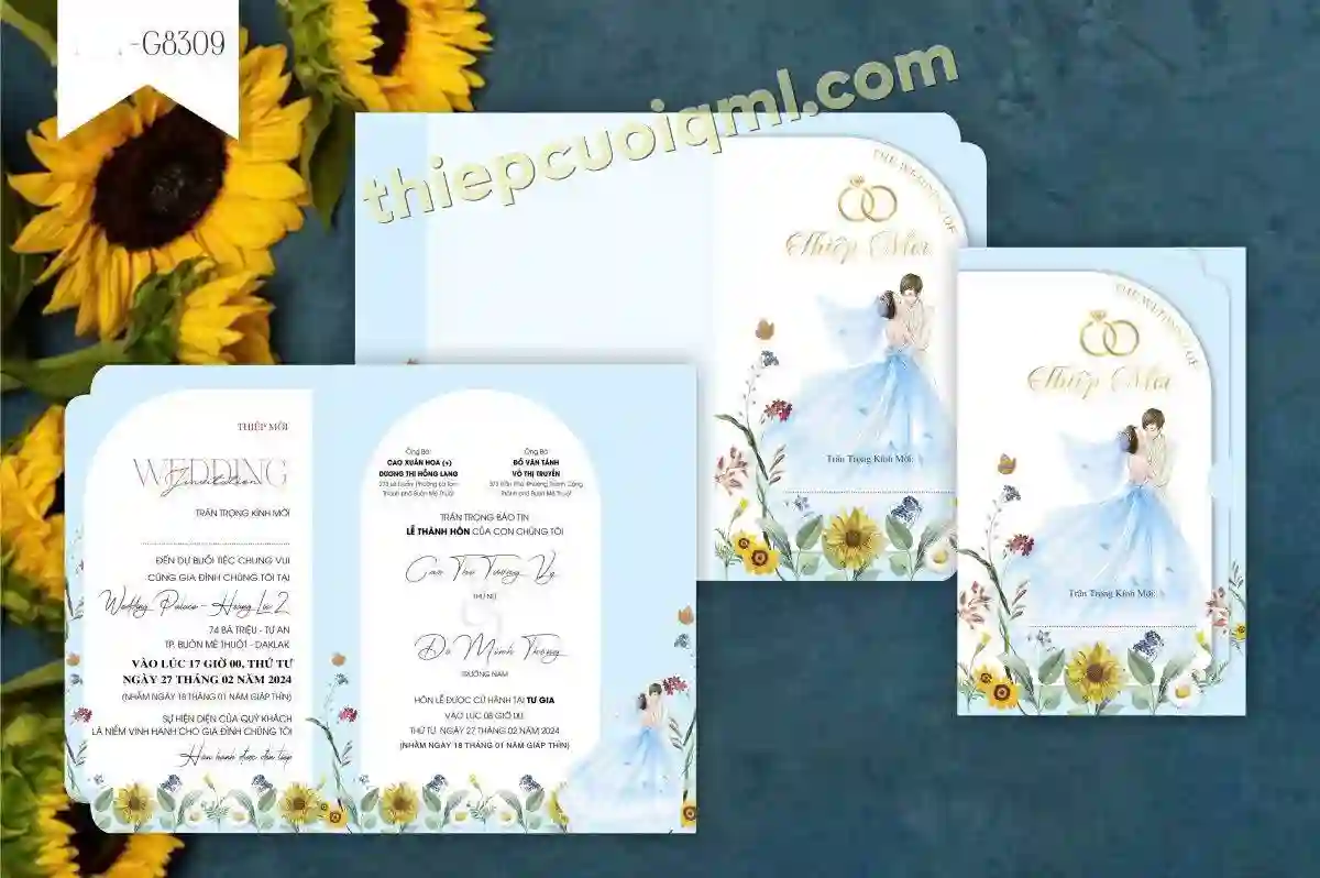 Thiệp cưới siêu rẻ 8309