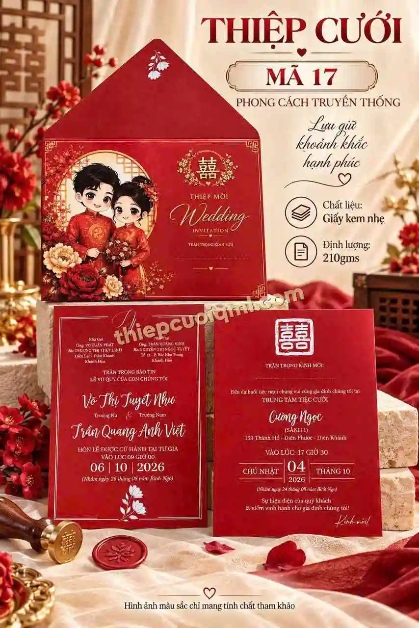 Thiệp cưới đẹp QKI 17.1026